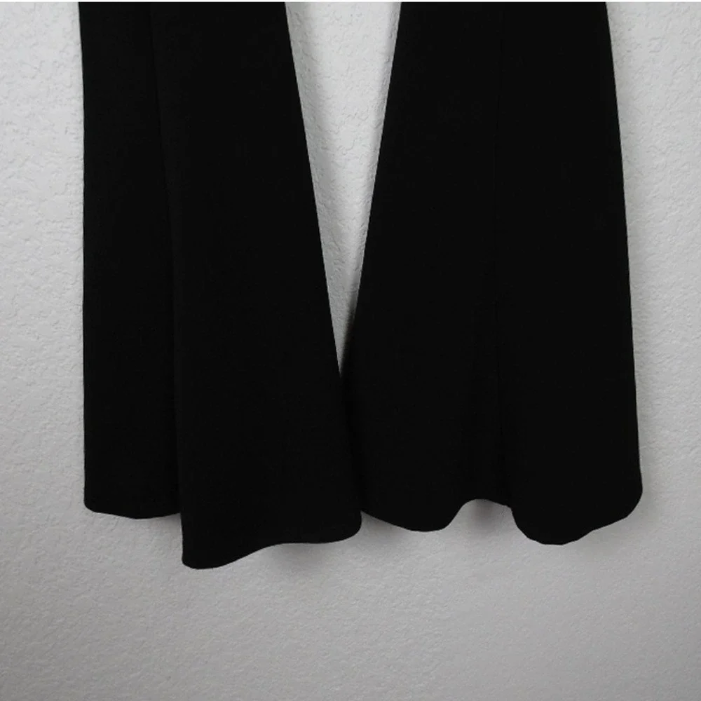 L&B Women Bell Bottom Flare Pants SZ L Black Boho Western Cowgirlcore Rodeo‎